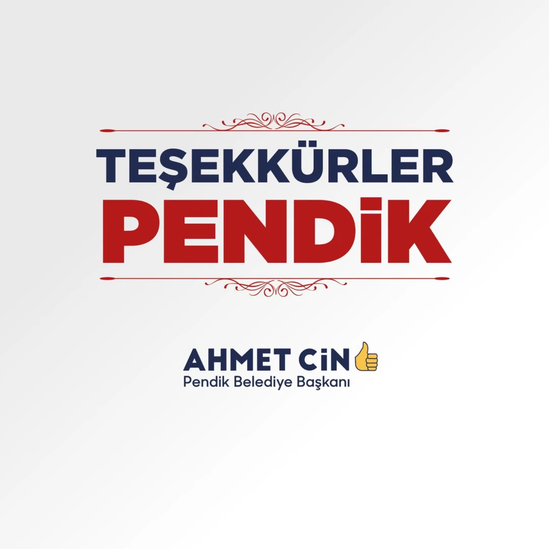 31 Mart 2024 Belediye Seçimlerinde sandığa giderek iradesini kullanan bütün Pendiklilere teşekkür ediyorum