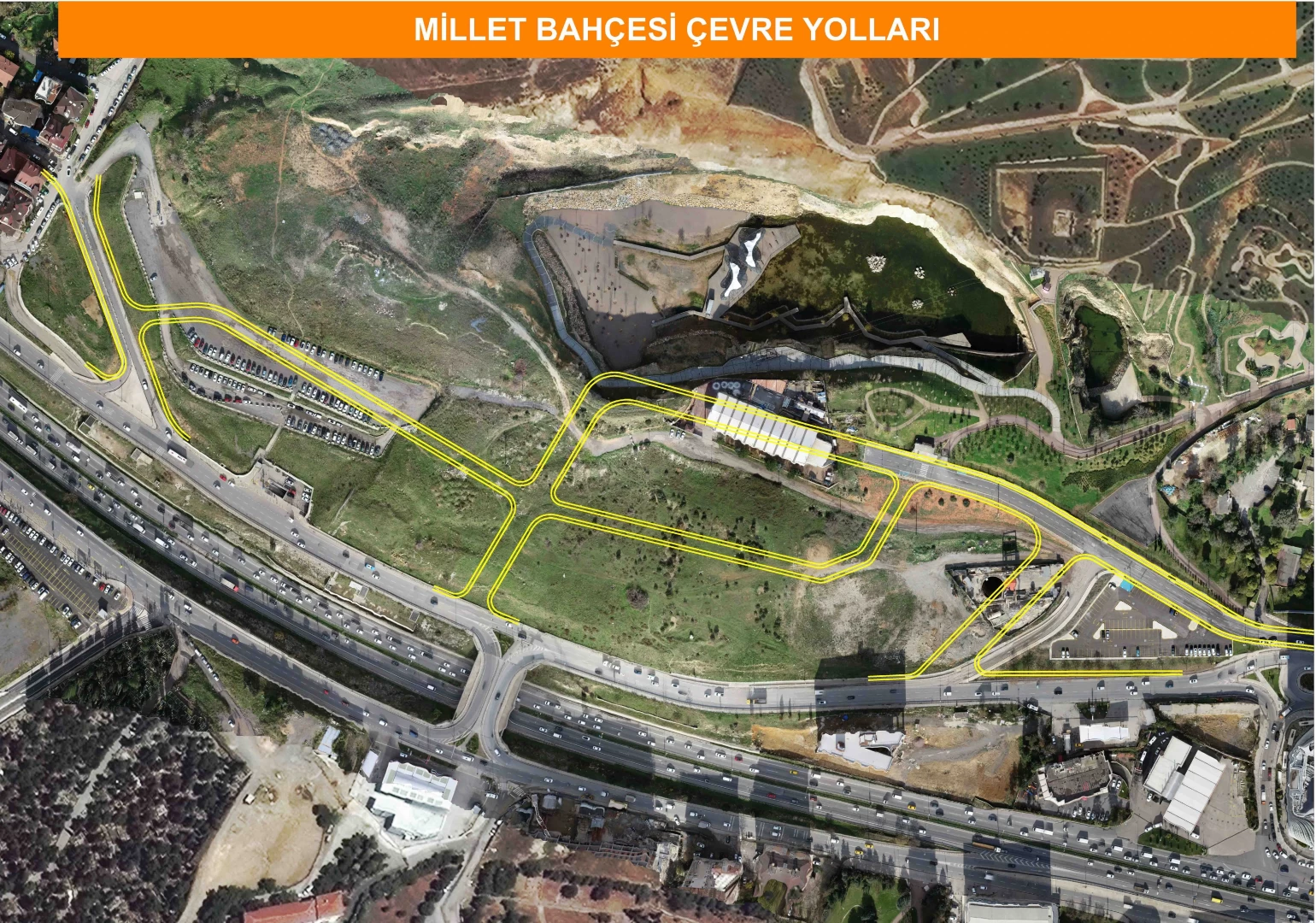Millet Bahçesi Çevresi Yolları Yol Açma