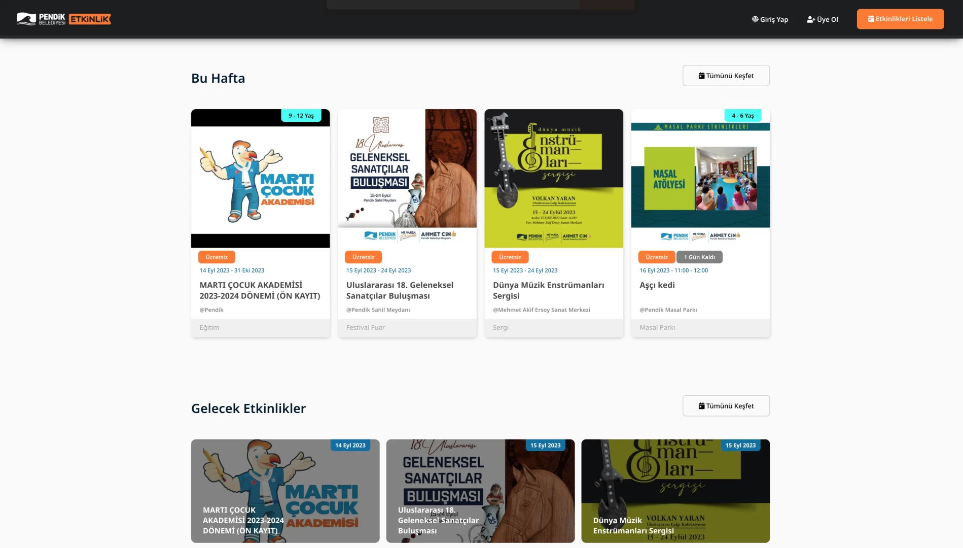 Pendik Etkinlik Portalı